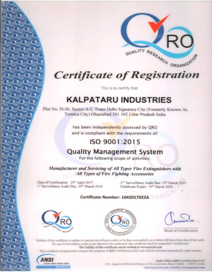 ISO Certificate